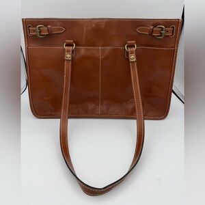 Patricia Nash Olivenza Heritage Tan Leather Tote Bag